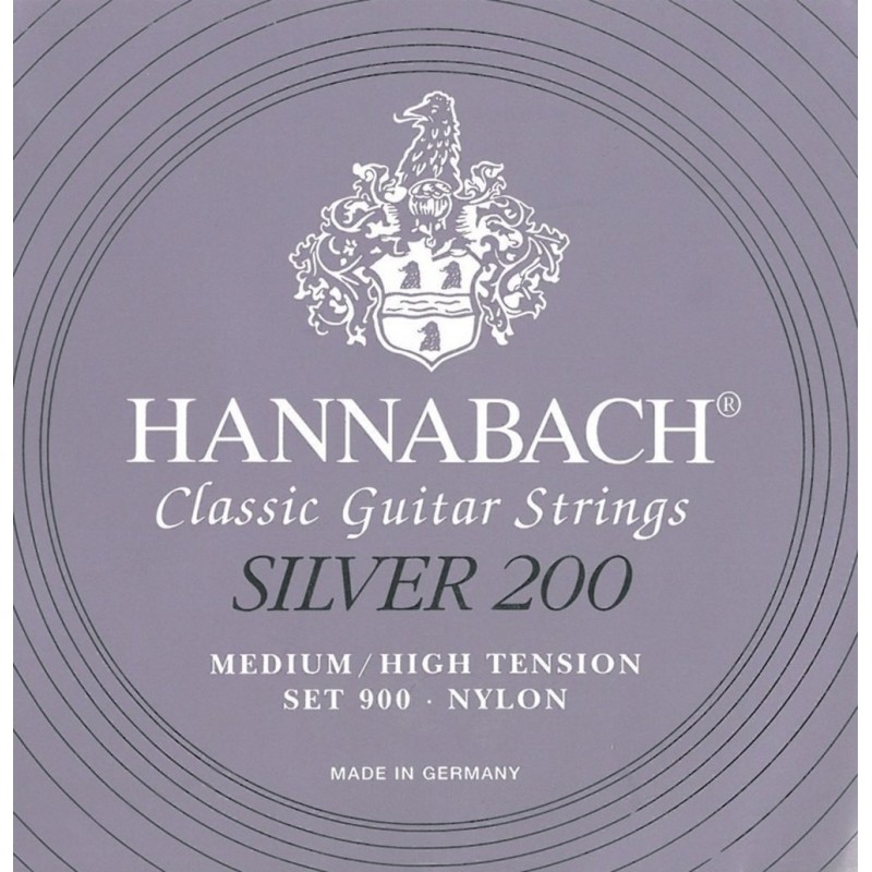 Hannabach 7164953 Struny do gitary klasycznej Seria 900 Medium/High Tension Silver 200